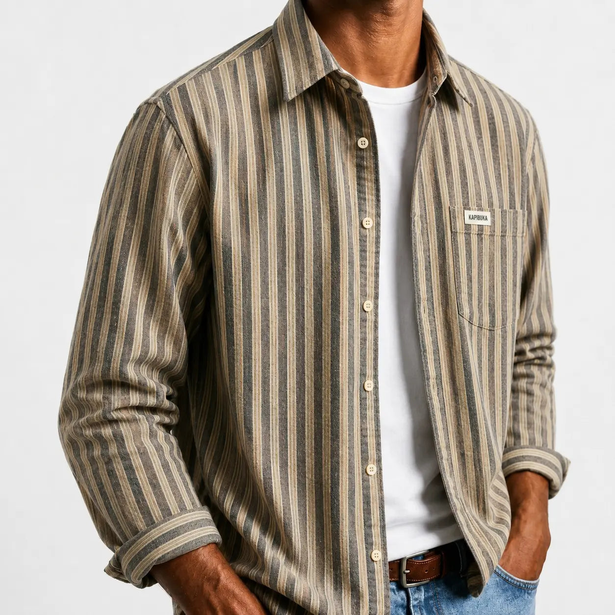 Aldren Striped Organic Cotton Shirt