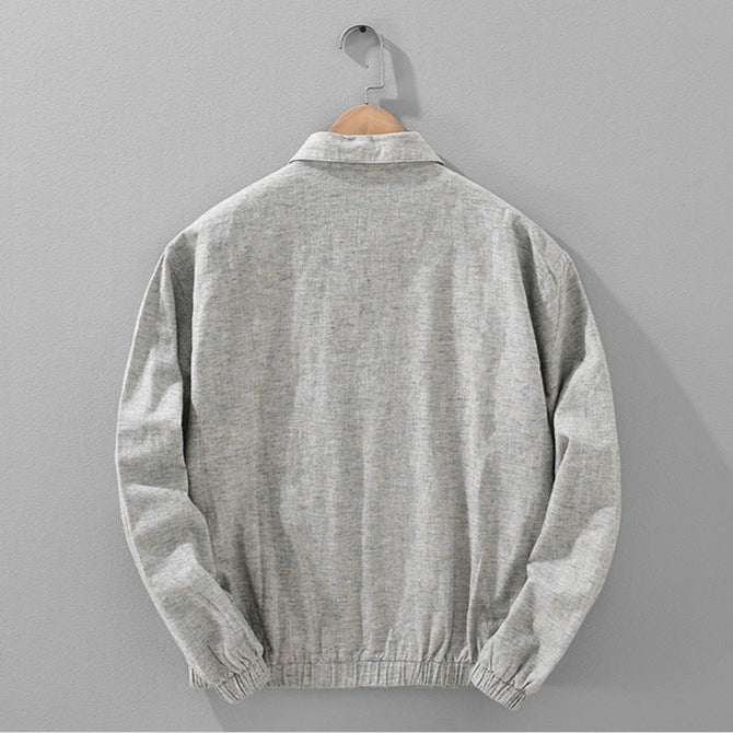 Taro Cotton Linen Zip Jacket