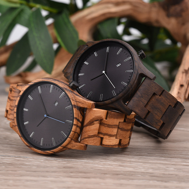 Elias Walnut Wood Quartz Watch