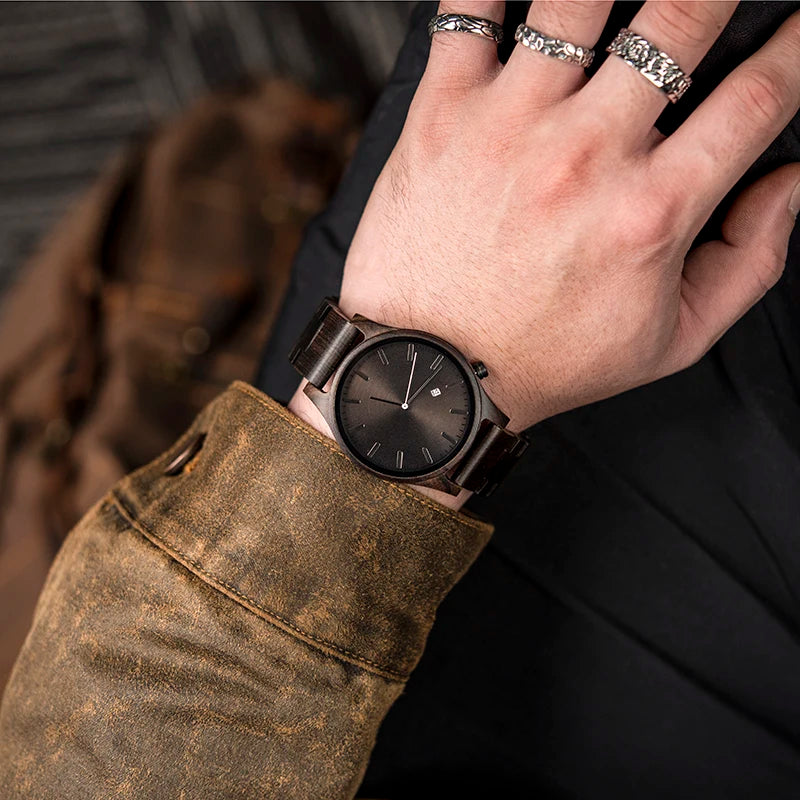 Elias Walnut Wood Quartz Watch