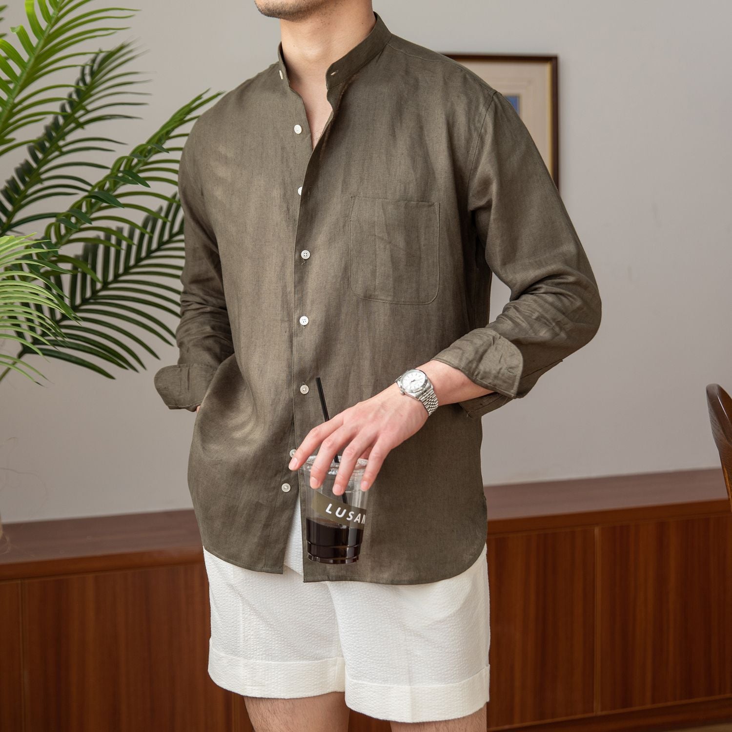 Nolan Natural Linen Shirt