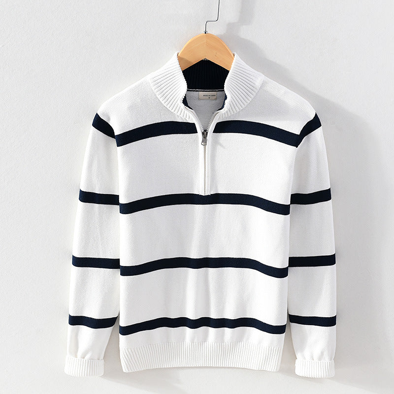 Hiro Cotton Quarter-Zip Sweater