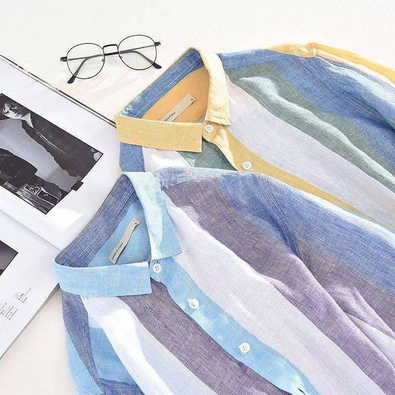 Oliver Romano 100% Linen Long Sleeve Shirt