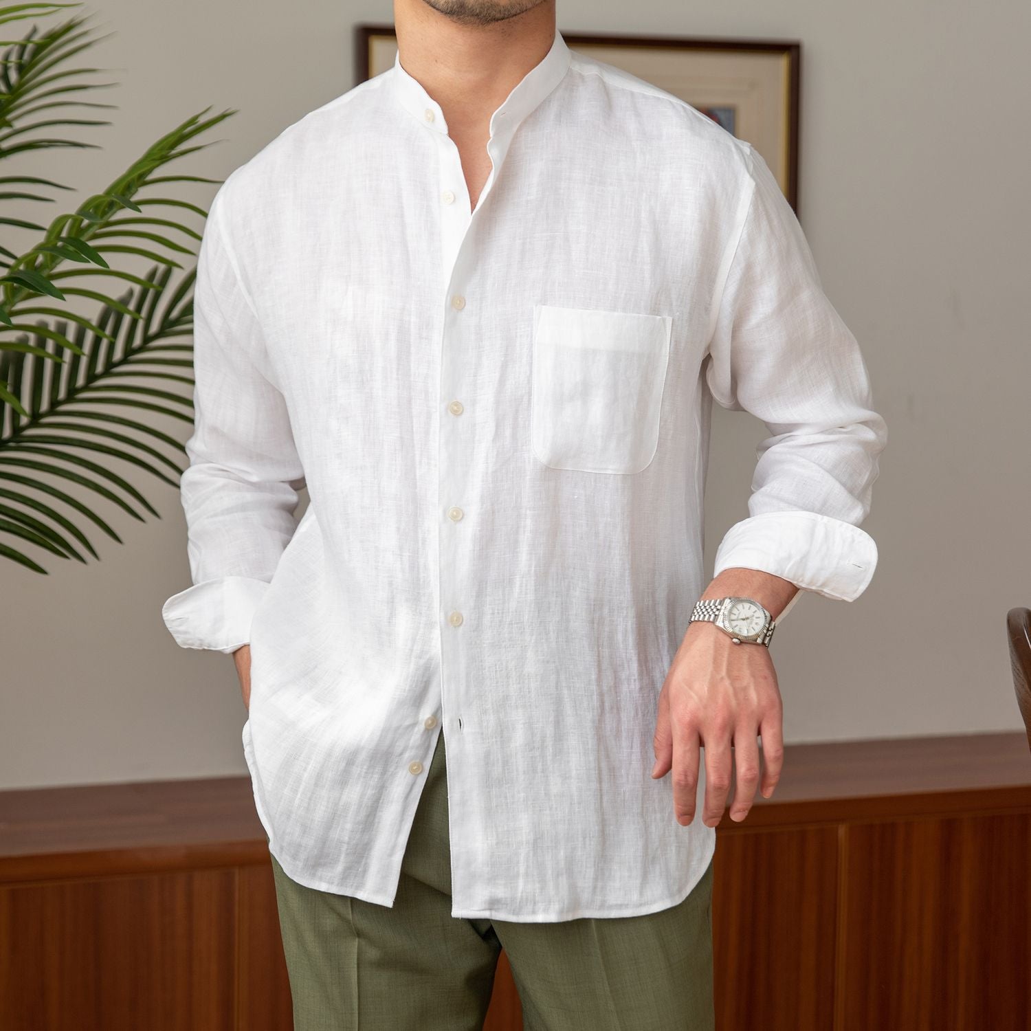 Nolan Natural Linen Shirt