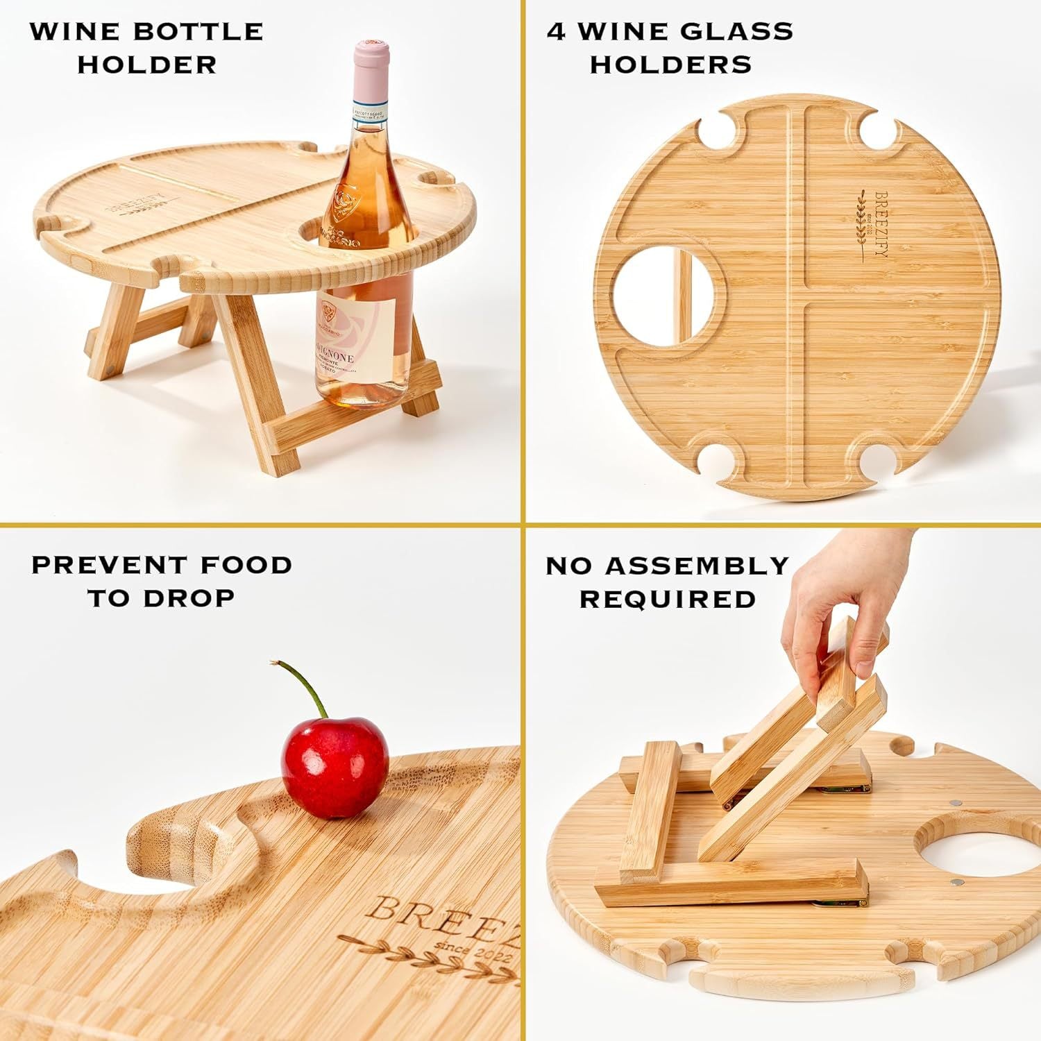 Nordic Sommelier Portable Wooden Table