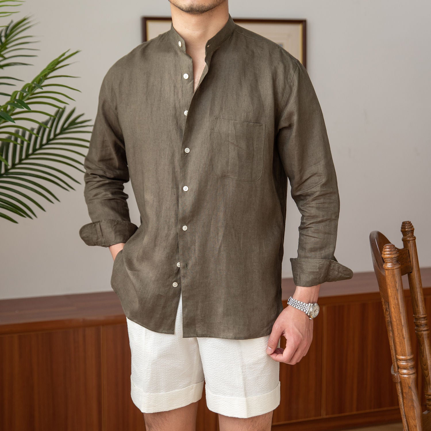 Nolan Natural Linen Shirt
