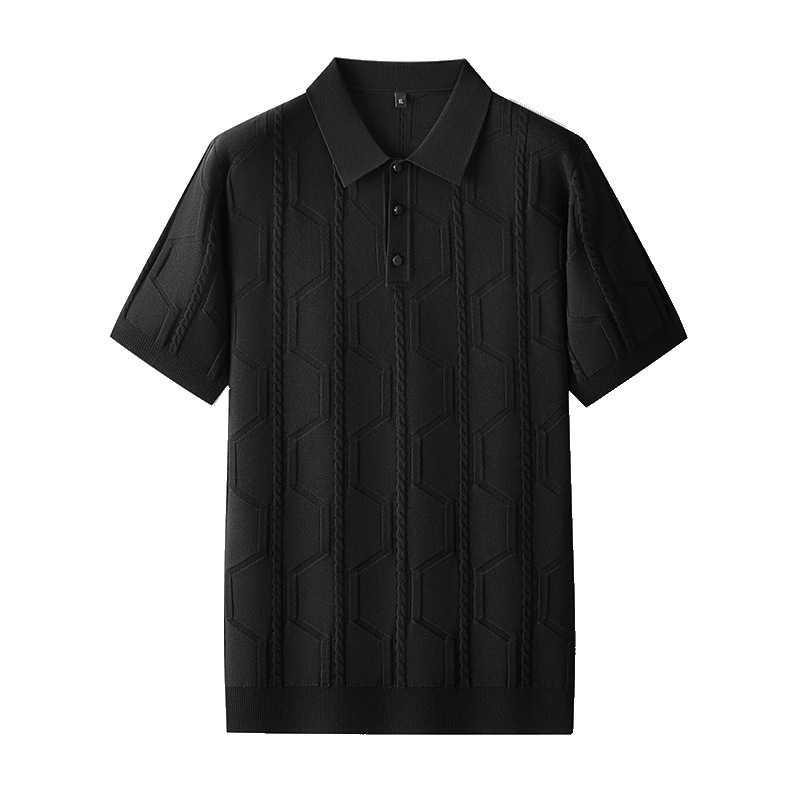 Hensu Jacquard Short Sleeve Polo