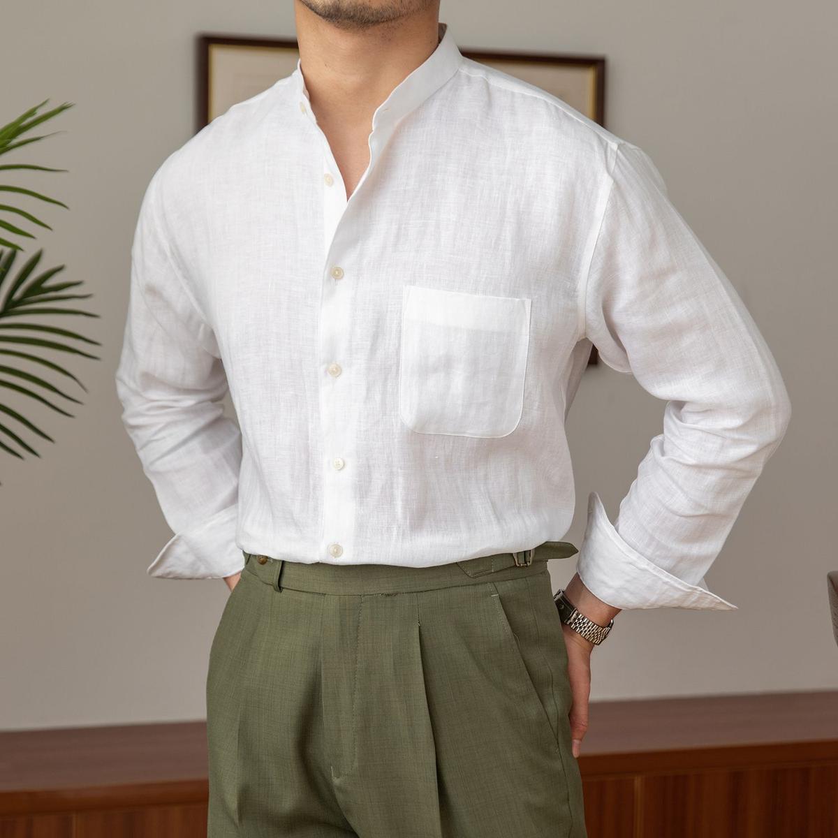 Nolan Natural Linen Shirt