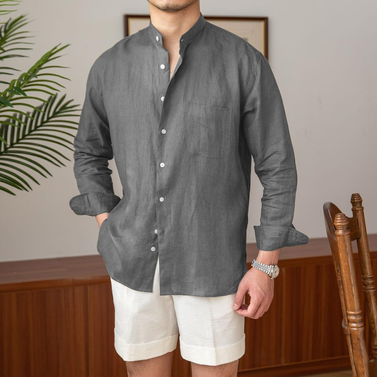 Nolan Natural Linen Shirt