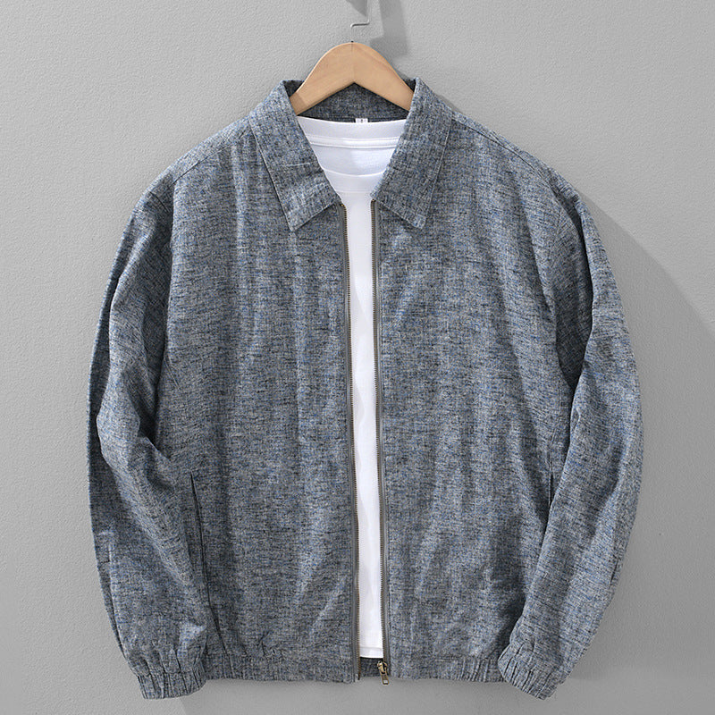 Taro Cotton Linen Zip Jacket