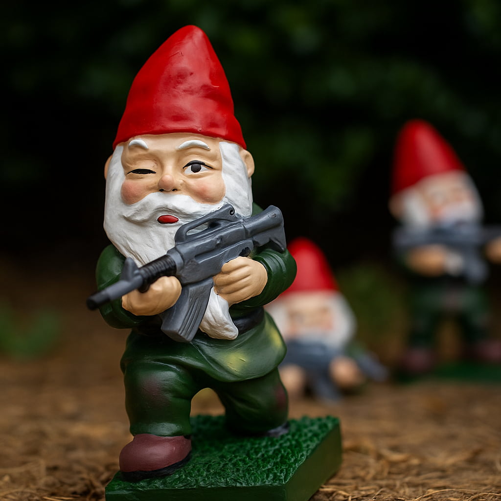 Garden Gnome Soldiers M4 Edition