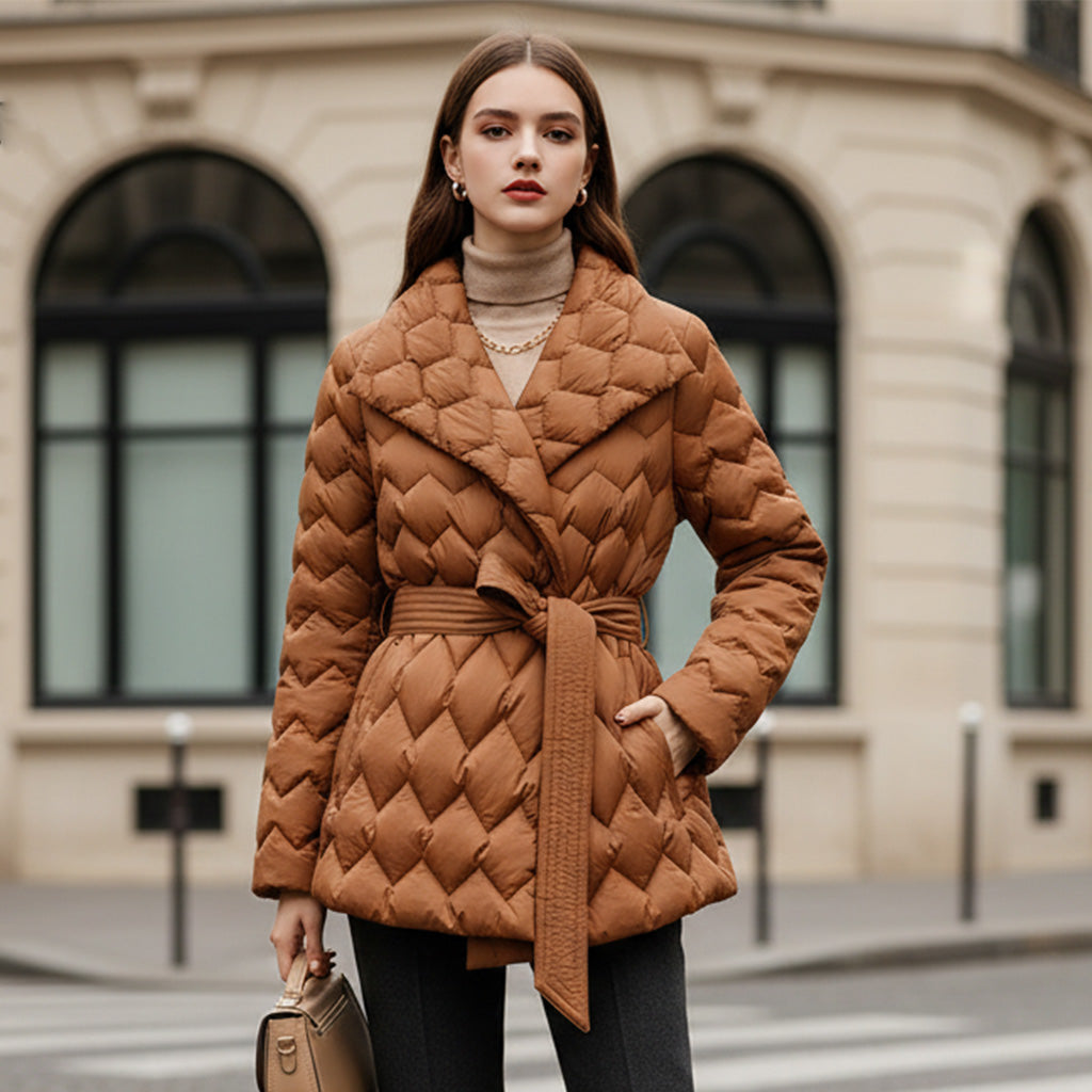 Sienna Quilted Wrap Coat