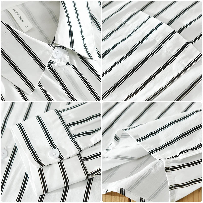 Orion Striped Cotton Long Sleeve