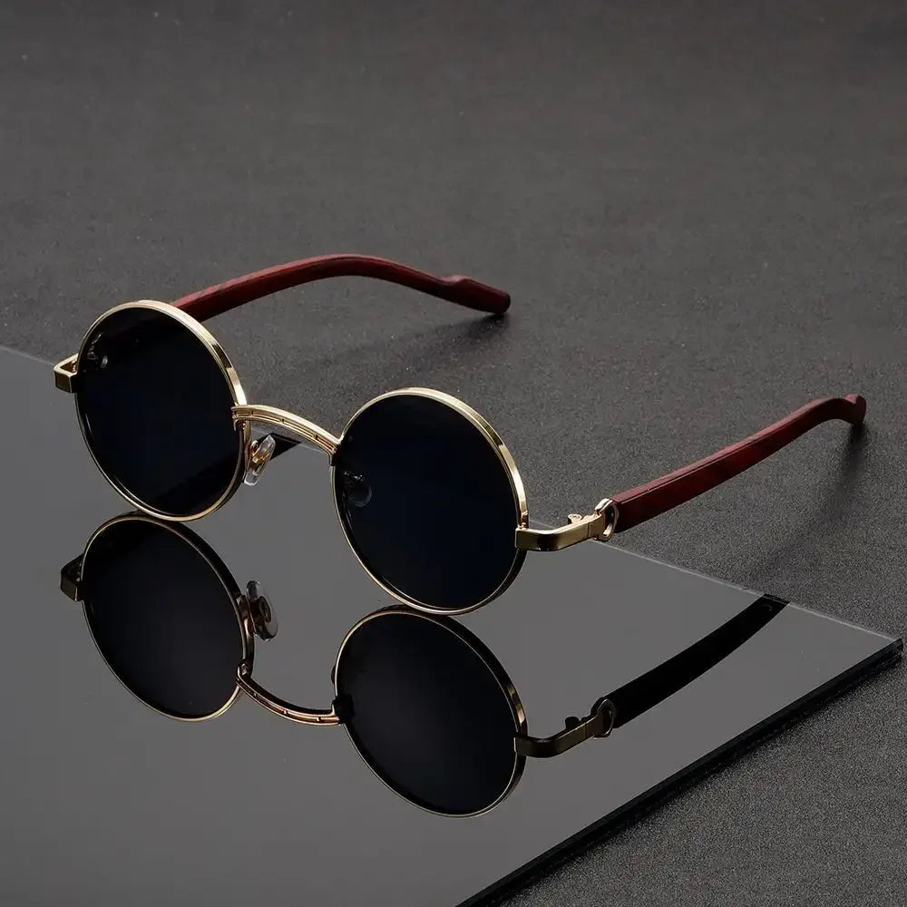Venezia Round Wood Sunglasses