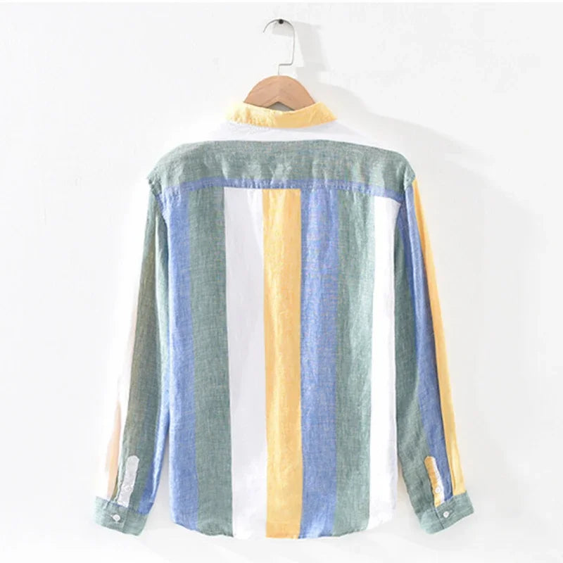 Oliver Romano 100% Linen Long Sleeve Shirt