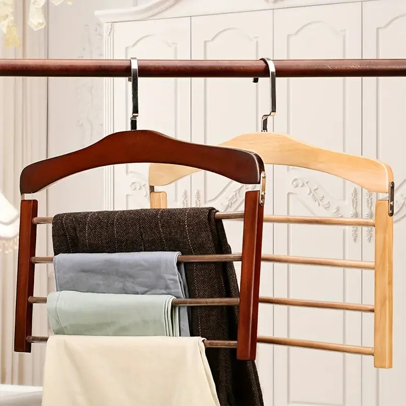 Premium Walnut Wood Multi-Bar Hanger