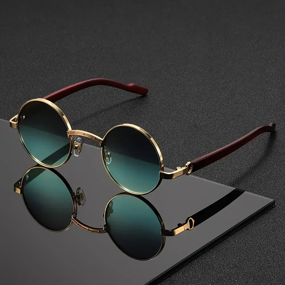Venezia Round Wood Sunglasses