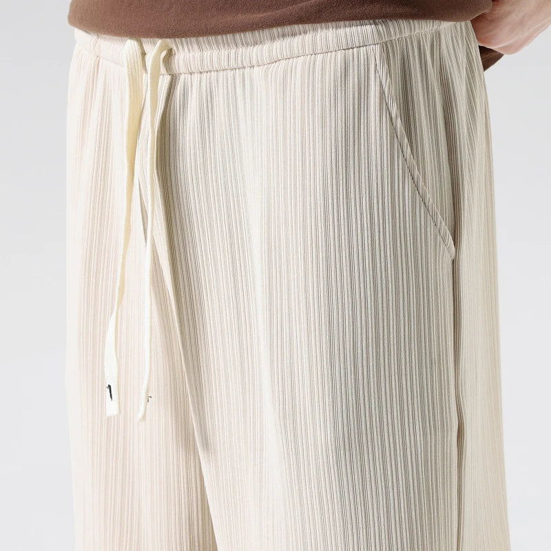 Pleated Drawstring Shorts