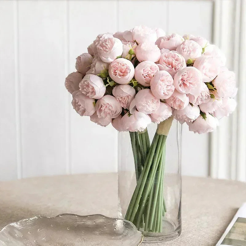 Serene Silk Floral Peony Bouquet