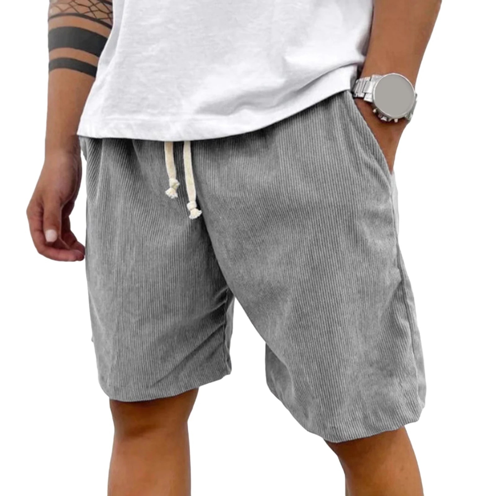 Calvin Drawstring Corduroy Shorts