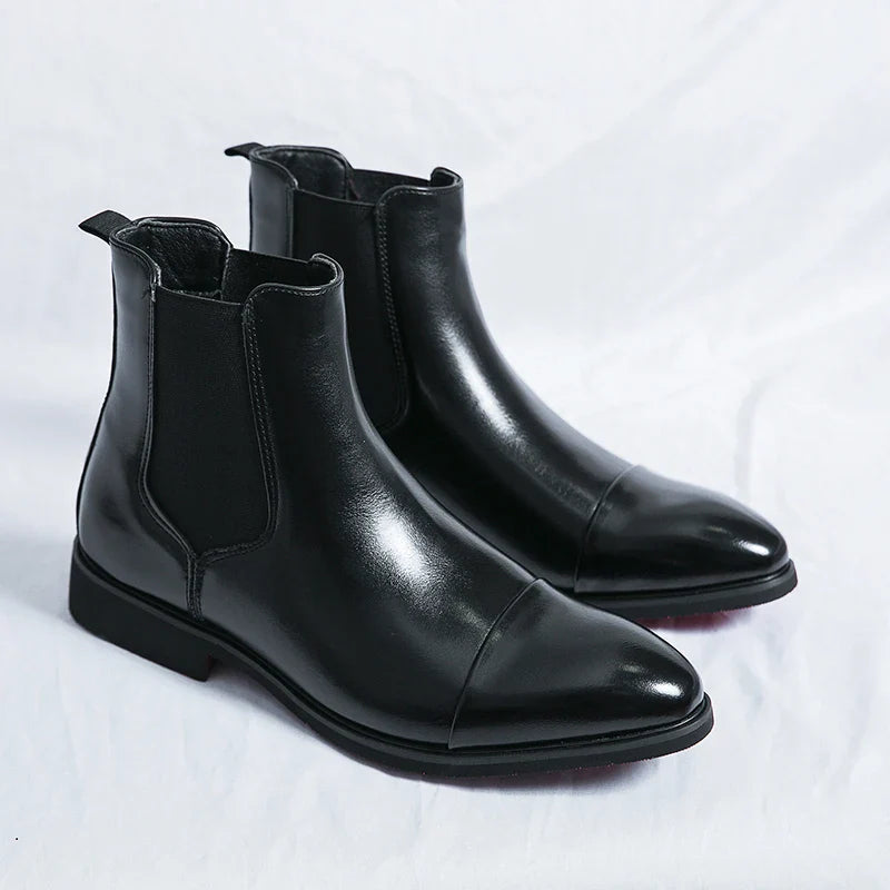 Belucio Leather Chelsea Boots