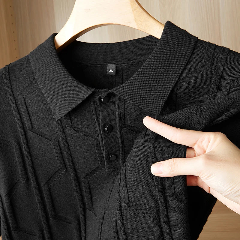 Hensu Jacquard Short Sleeve Polo