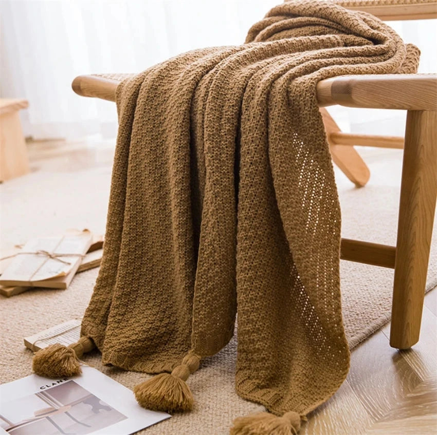 Scandinavian Bamboo Throw Blanket