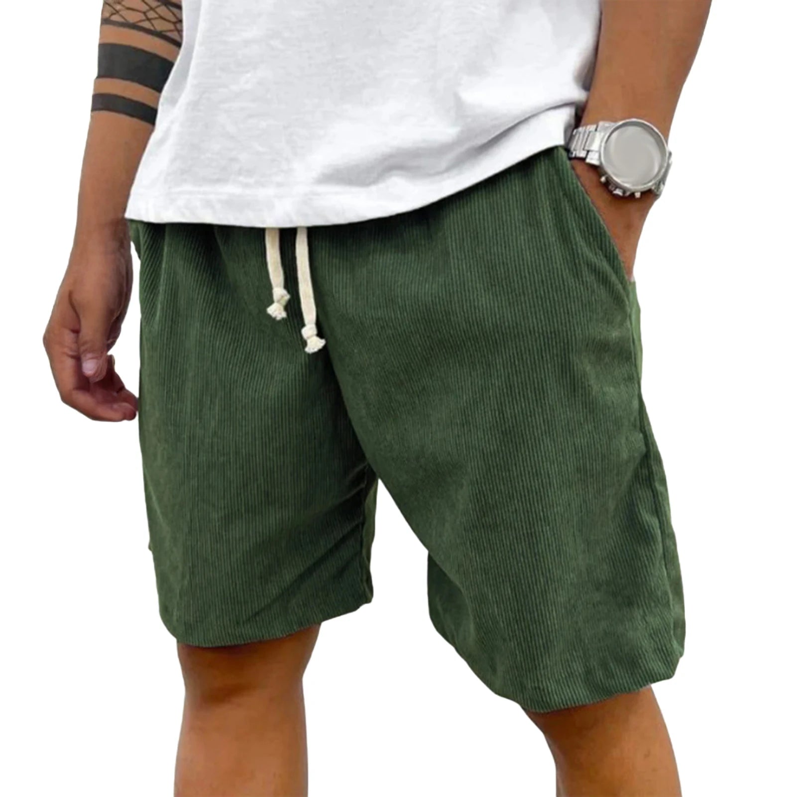 Calvin Drawstring Corduroy Shorts