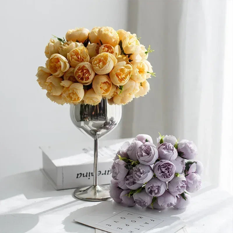 Serene Silk Floral Peony Bouquet