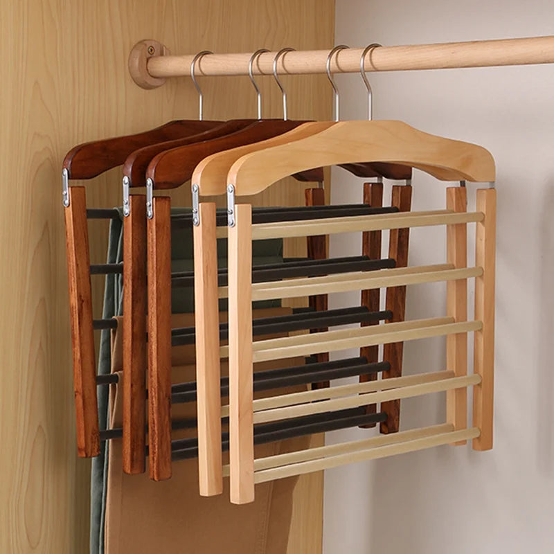Premium Walnut Wood Multi-Bar Hanger