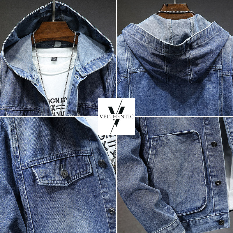Bennett Urban Hooded Denim Jacket