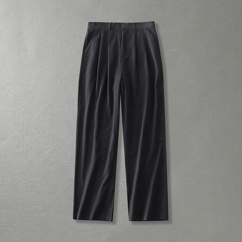 Milo Mid-Rise Linen Trousers