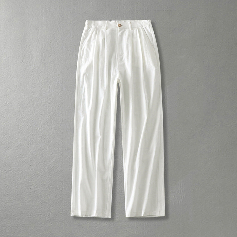 Milo Mid-Rise Linen Trousers