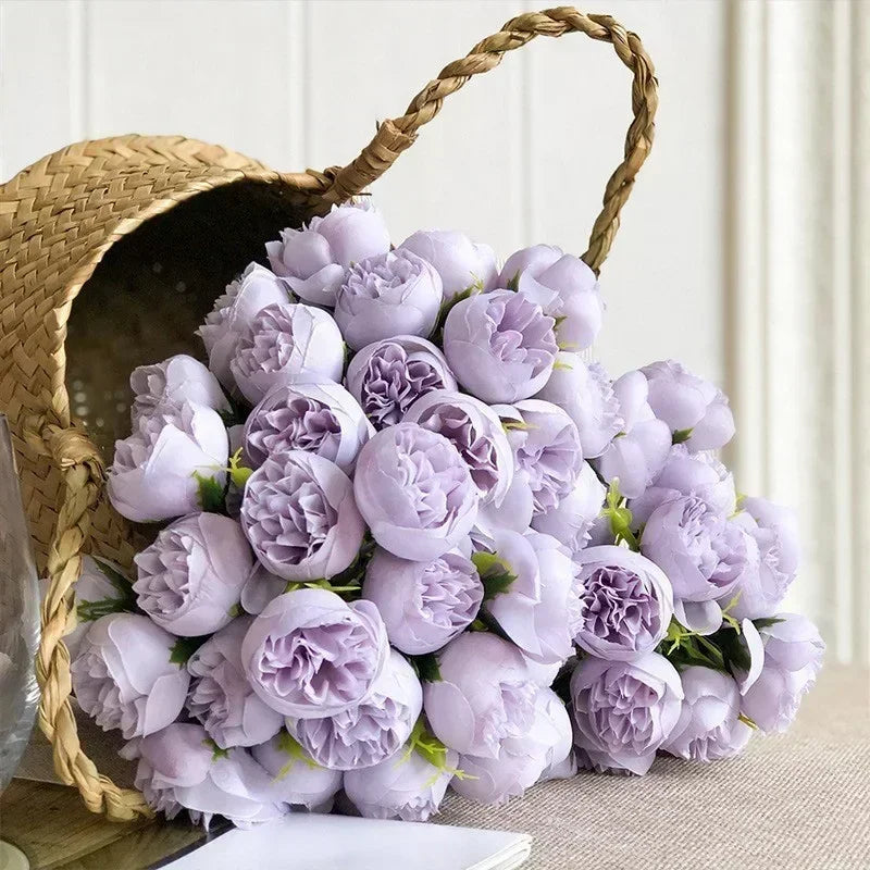 Serene Silk Floral Peony Bouquet