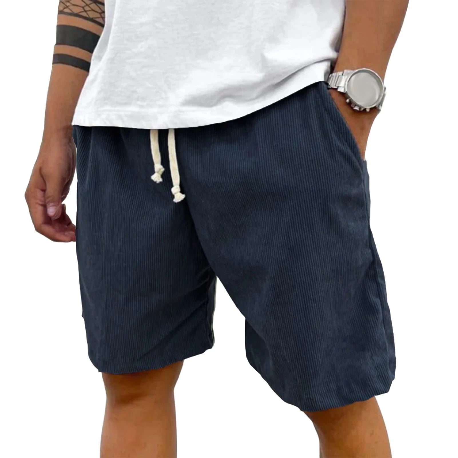 Calvin Drawstring Corduroy Shorts