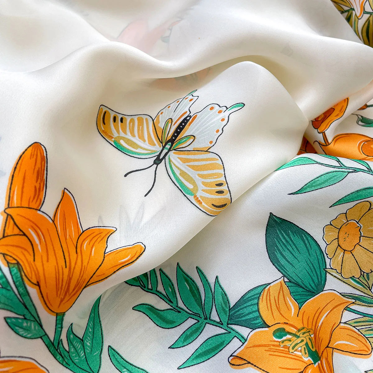 Sunset Breeze Silk Shawl