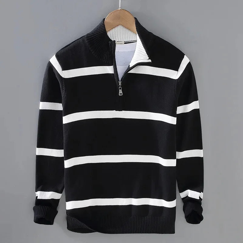 Hiro Cotton Quarter-Zip Sweater