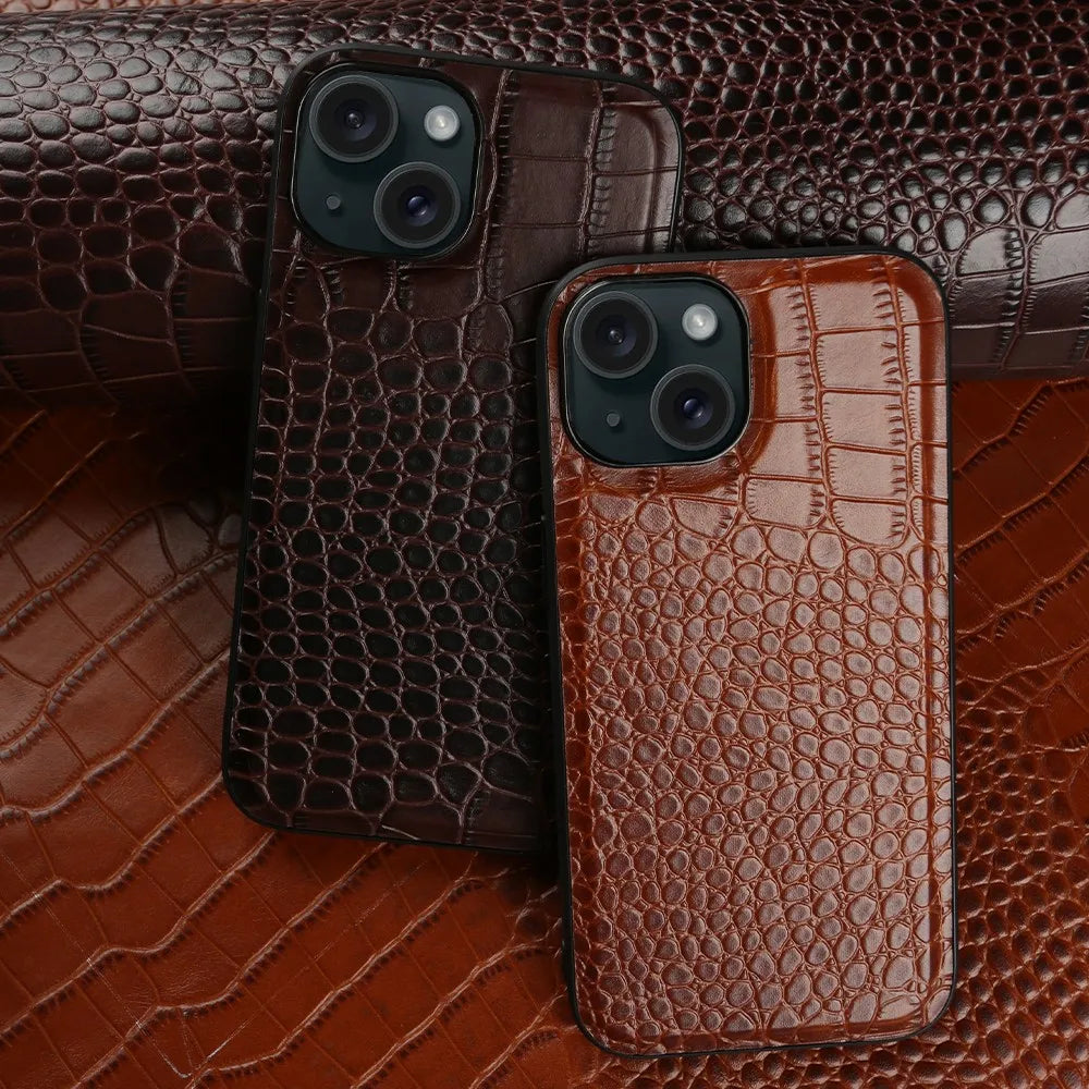 Genuine Croc Leather iPhone Case