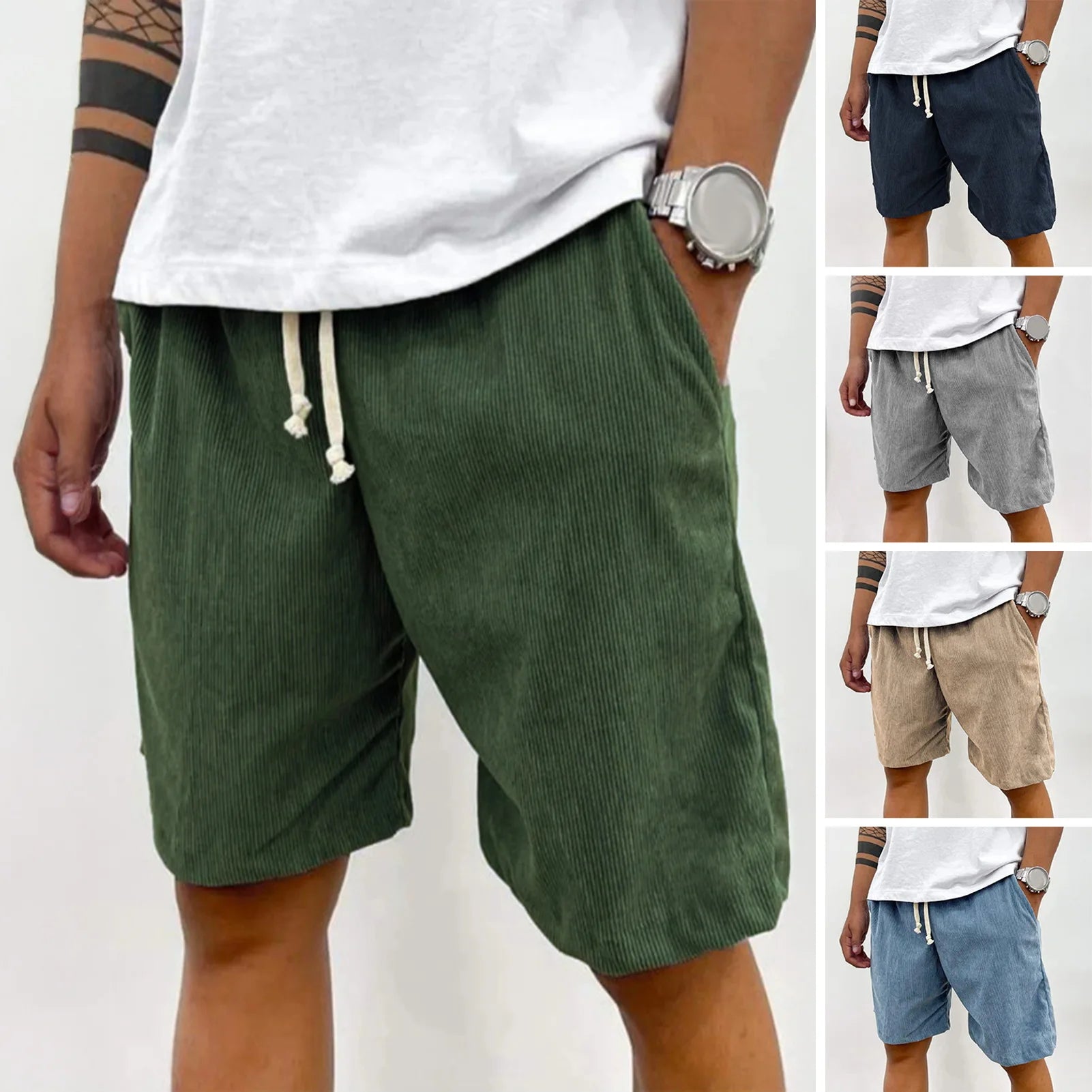 Calvin Drawstring Corduroy Shorts
