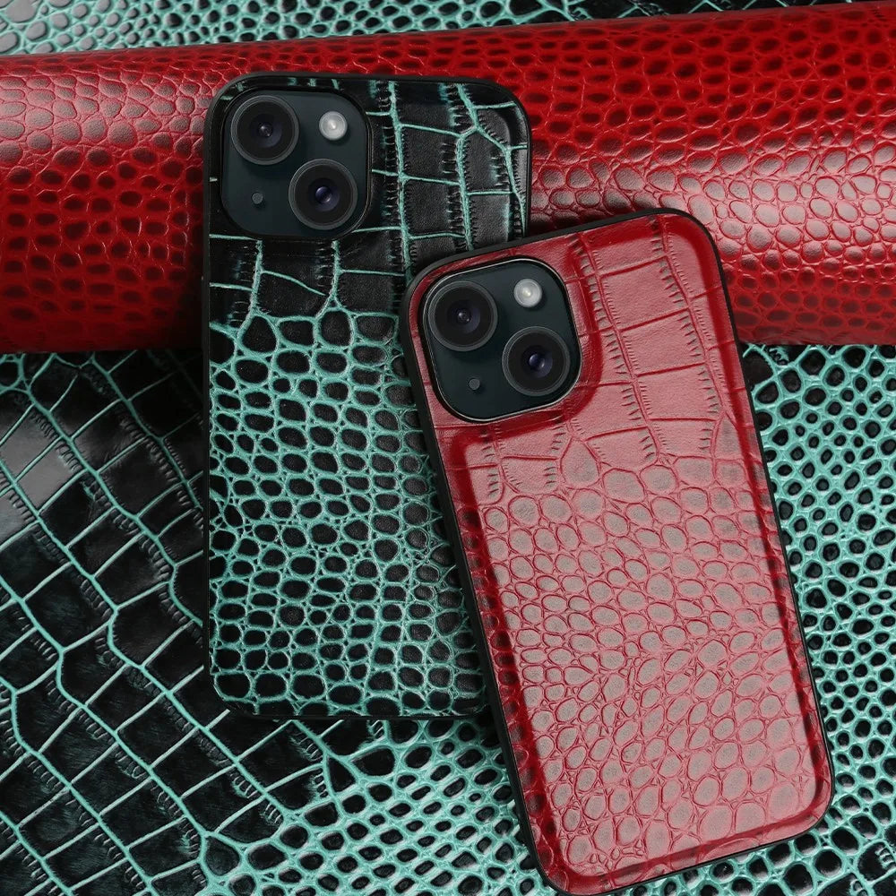 Genuine Croc Leather iPhone Case