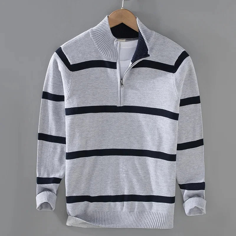 Hiro Cotton Quarter-Zip Sweater