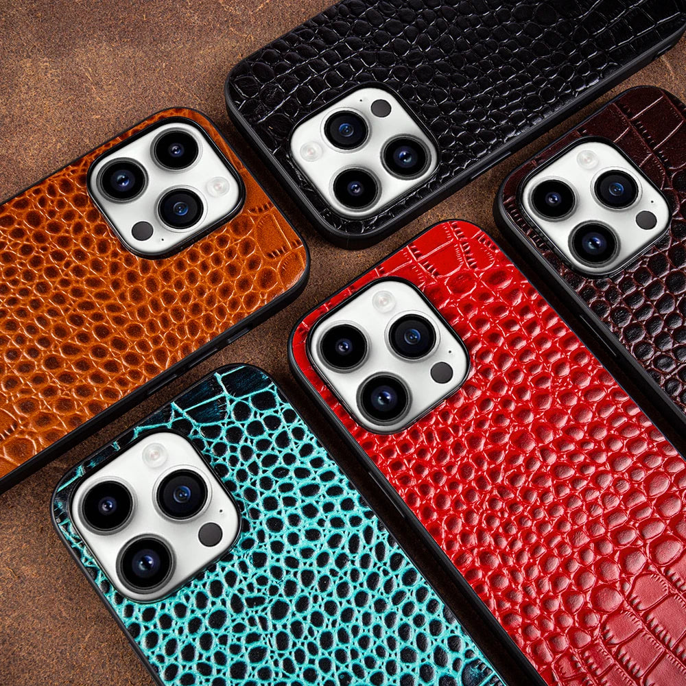 Genuine Croc Leather iPhone Case