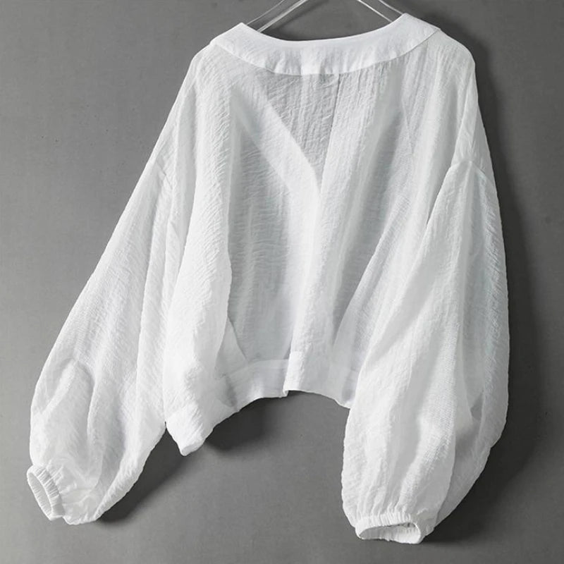 Eliza Cloud Linen Blouse