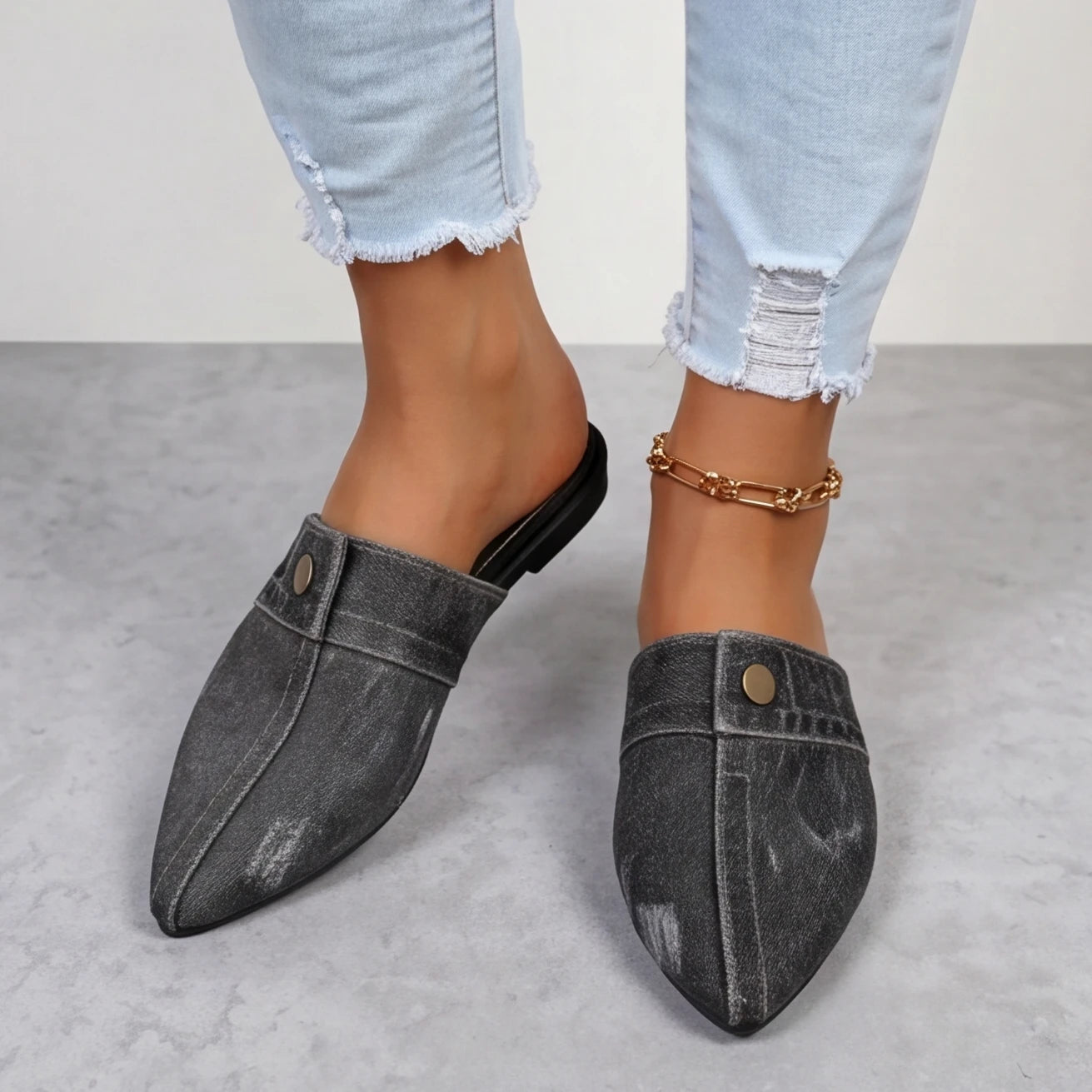 Doja Denim Slip-On Mule