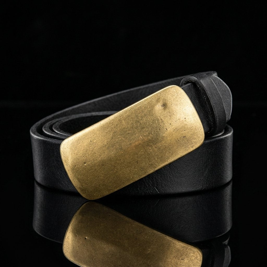 Full Grain Brass Buckle Belt