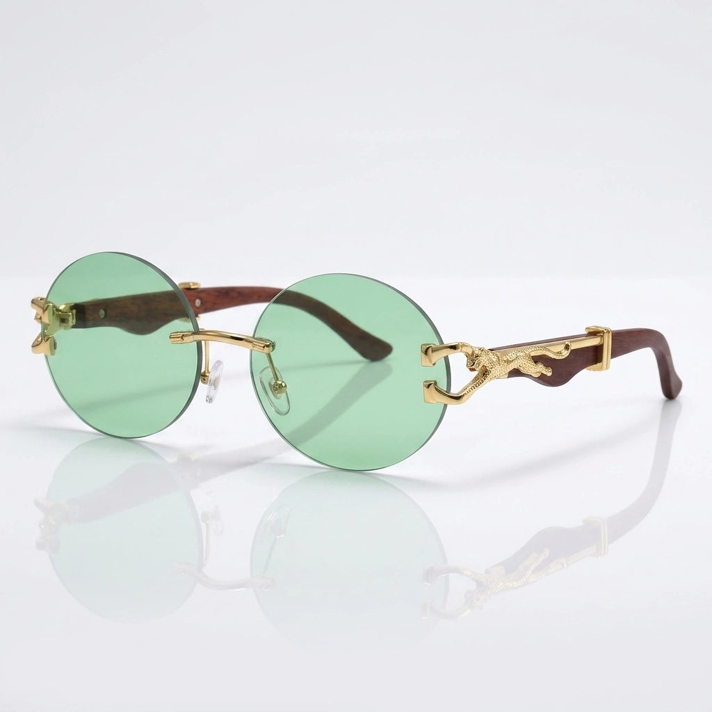 Calista Rimless Round Sunglasses