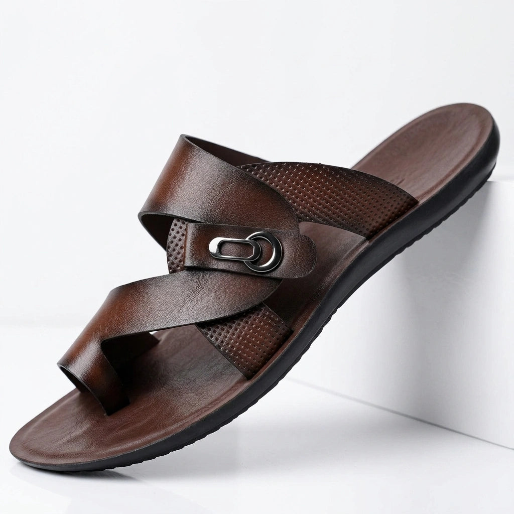 Riviera Crossover Leather Sandals