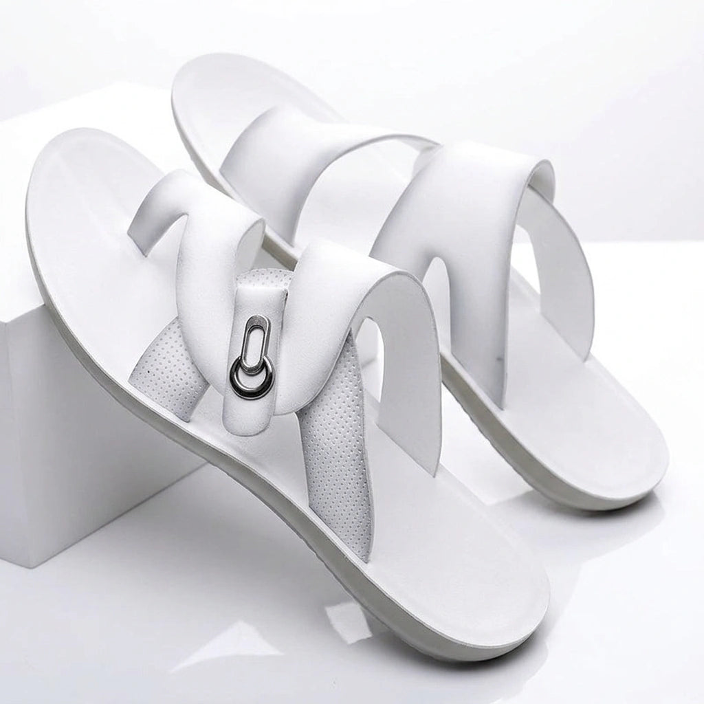 Riviera Crossover Leather Sandals