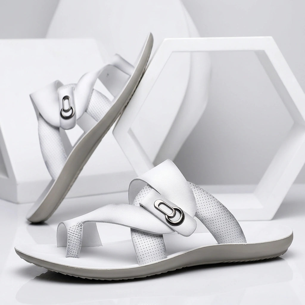 Riviera Crossover Leather Sandals