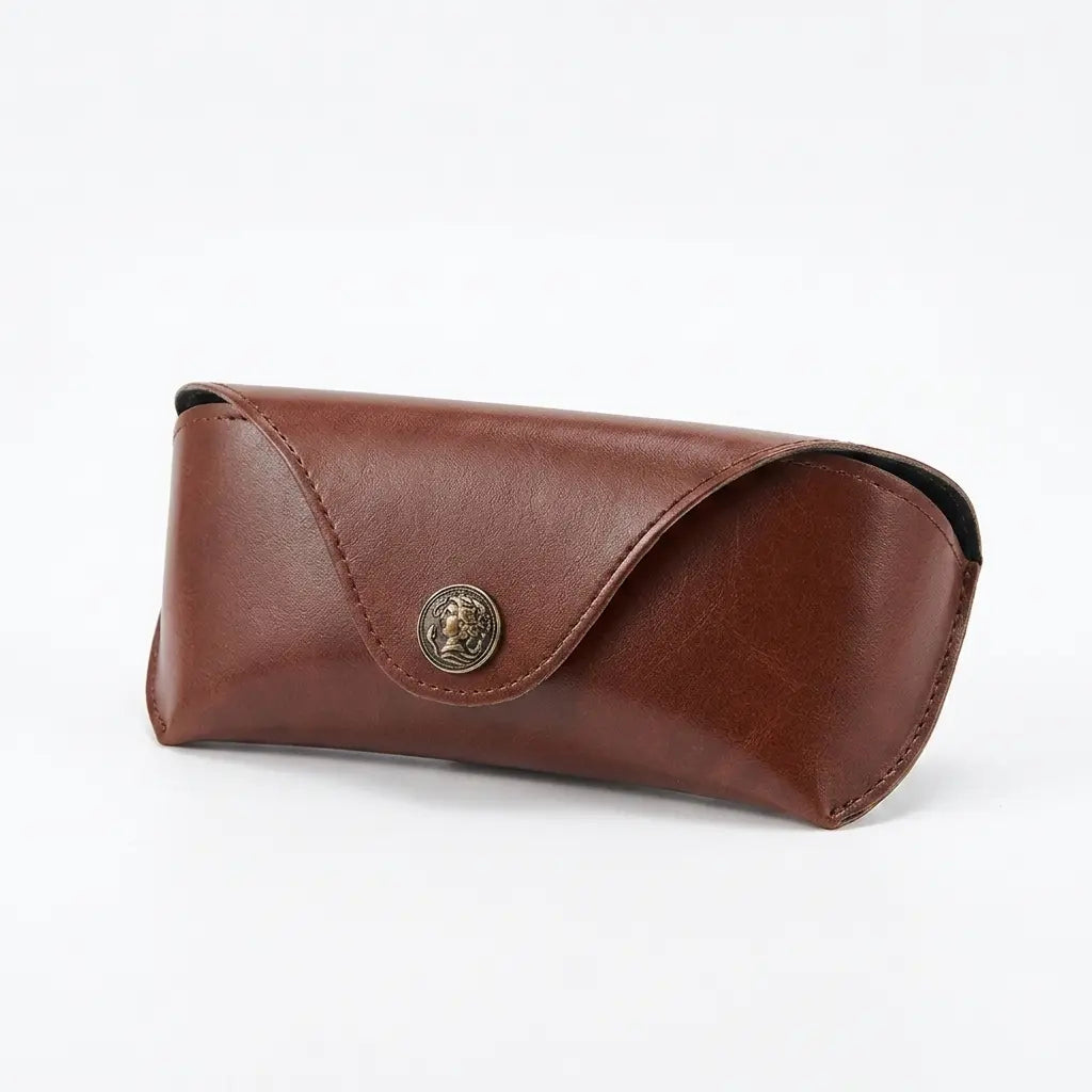 Aurore Retro Leather Sunglasses Case